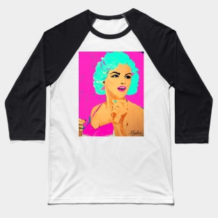 Marilyn Pop Art Pink Baseball T-Shirt